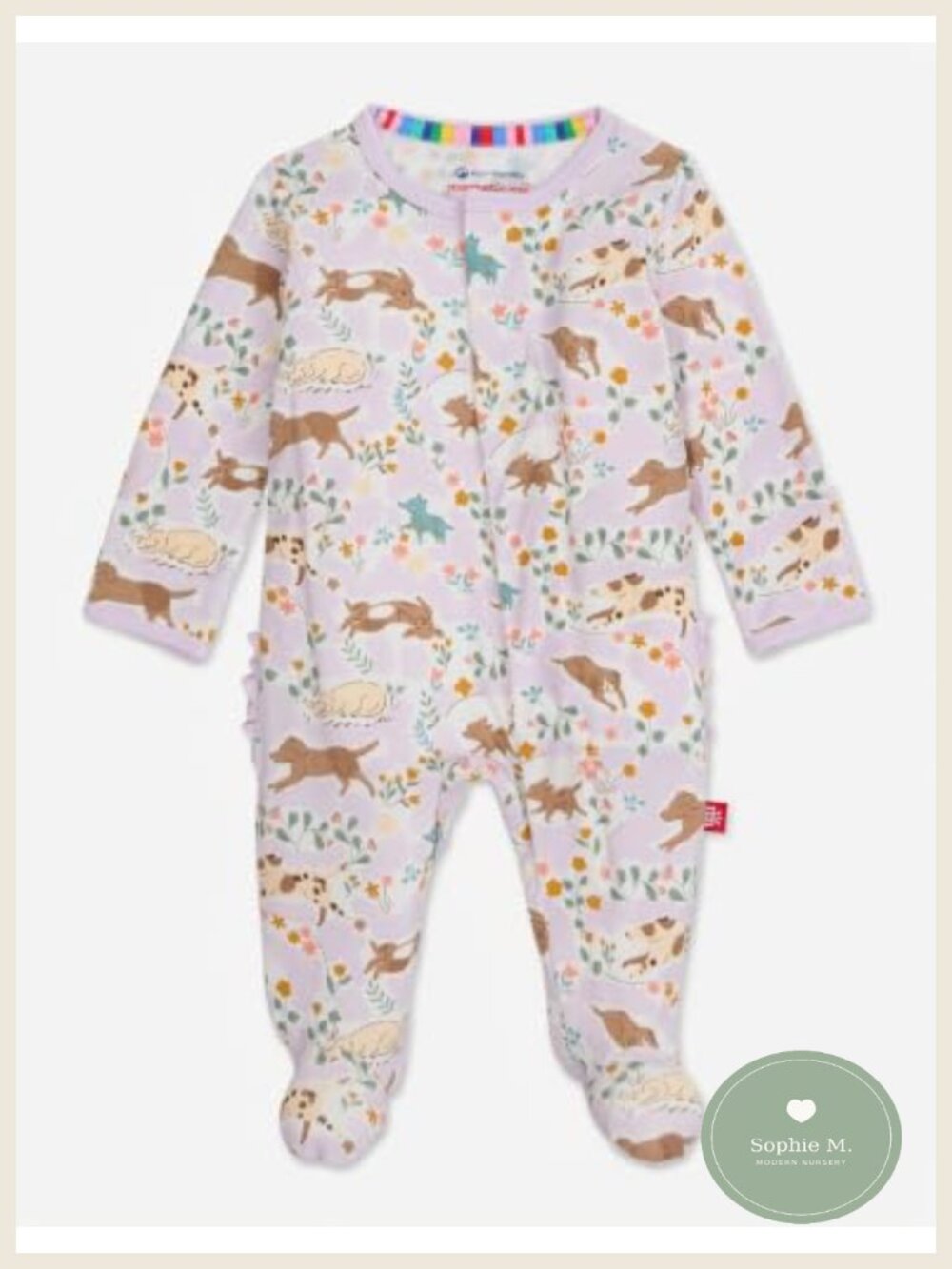 Baby Girls Magnetic Footie Pajamas - Newborn to 6M